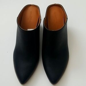 Black heeled mules- New with tags- Never worn